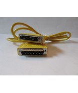 PCAnywhere Symantec Computer Cable 25 Pin DB25 Male/DB25Female Yellow 4ft - $5.89