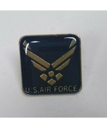 Vintage U.S Air Force Blue &amp; Gold Tone Square Lapel Hat Pin - $5.45