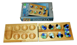 CARDINAL MANCALA SOLID WOOD FOLDING GAME EXCELLENT CONDITION #18001 COMP... - $14.00