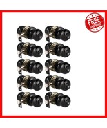 Durable Matte Black Privacy Door Knobs - 10 Count for Residential &amp; Comm... - $1,615.10 MXN