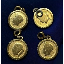 Vintage Monet Charms Lot Boy Girl Silhouette Gold Tone Mothers Day for B... - $19.98