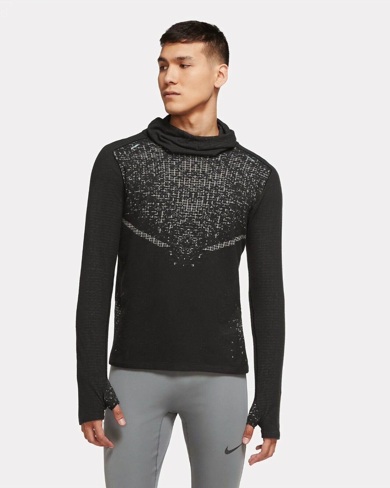 Nike Run Division Wooldorado Men&#39;s Running Top Black Size M REG: $130 &quot;R... - $118.79