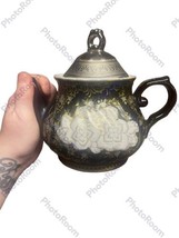 Teapot Black With White Flowers - $32.73