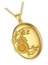 10K 14K 18K Solid Gold/Plated Gold Oval Locket That - £321.56 GBP