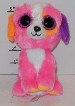 TY Silk Beanie babies BOOS Precious The Dog plush toy Pink Purple Orange - £7.59 GBP