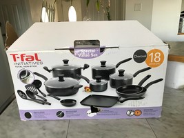Tefal Initiatives Total Non-stick Charcoal 14 Piece Set (NEW, open box) - £43.44 GBP