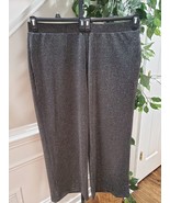Alfani Women&#39;s Gray Polyester High Rise Pull On Wide Legs Trouser Pant S... - £46.22 GBP
