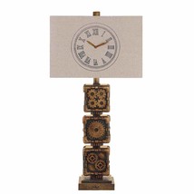 Clockworks Antique Bronze Finish Table Lamp 29 Inches Tall - £63.13 GBP