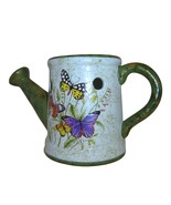 Butterfly Tart Candle Burner Watering Can Design Turquoise 6.5&quot; High Cer... - £19.46 GBP