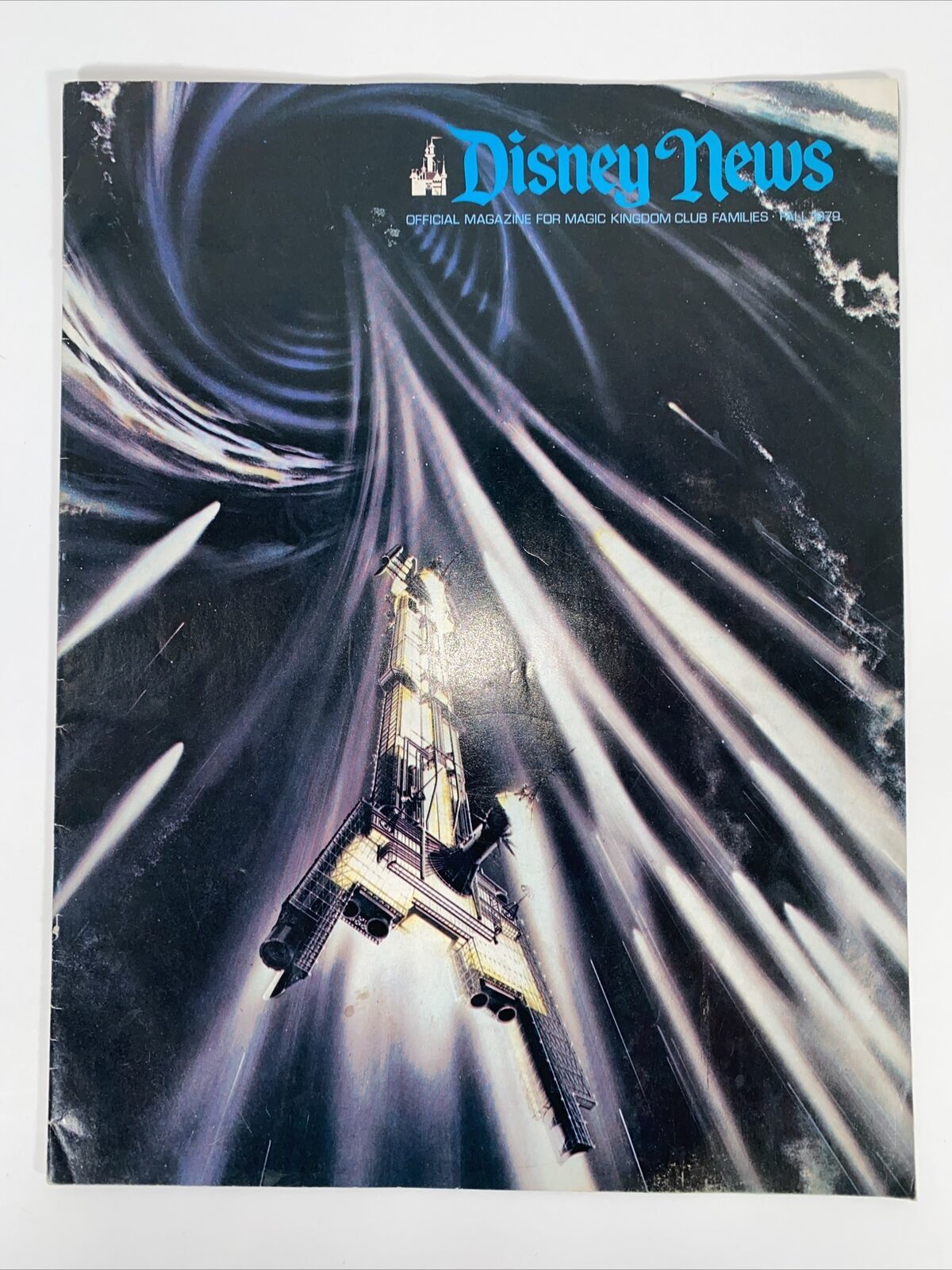 Vintage Walt Disney World News Magazine Black Hole Cover Fall 1979 Stain - $12.34
