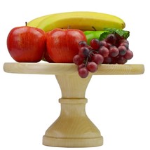 Traditional Large Cake Stand Solid Wood Cupcake Fruit Holder Glossy Finish - £35.73 GBP