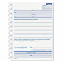 Tops Spiralbound Proposal Form Book 8 1/2 x 11 Two-Part Carbonless 50 Se... - $39.99