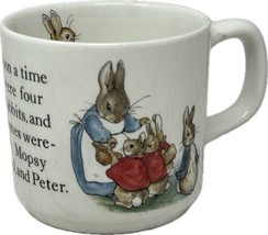 Vintage WEDGWOOD 90s 1993 Peter Rabbit 6 Oz Childs Mug England Bunny Beatrix - £9.40 GBP