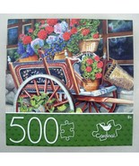 Mary Irwin Peddlin&#39; Posies 500 pc Cardinal Jigsaw Puzzle Flower Shop Gar... - £7.83 GBP