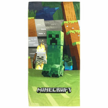 Minecraft Mobs From the Cave Beach Towel Multi-Color - £18.07 GBP