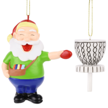 NO PACKAGING Santa Sports Frisbee Disc Golf Christmas Ornament 2 Piece Set - $10.00