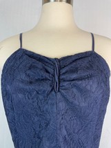 Vintage 1950s Party Dress A Norman Original Med Navy Blue Sleeveless Lace b110 - £56.76 GBP