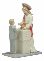 Fine Porcelain My First Communion Jesus With Child Boy Statue 7&quot;Tall Keepsake - £35.13 GBP