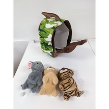 Midwood Forest Animal House Plush Play Set Stuffed Elephant Lion Tiger Carrier - £15.89 GBP