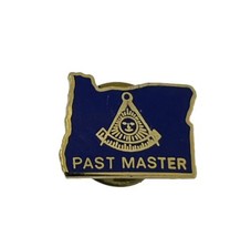 Past Master Masonic Grand Lodge Masons Club Enamel Lapel Hat Pin - $5.95