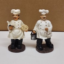 2 ~ VINTAGE CHEF COOK FIGURINES ~ 6” Tall  - £11.49 GBP