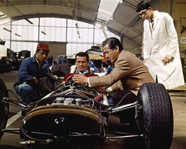 James Garner and Toshiro Mifune in Grand Prix at wheel of racing car 16x20 Canva - £57.39 GBP