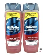 Gillette Fresh + Clean Brisa Tropical Body Wash 16oz - Lot Of 2 - New - $80.57 CAD