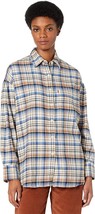 Levi&#39;s Women&#39;s Kenna Means Wear Flannel Shirt Sandy Plaid Angora Multi-XL - £17.25 GBP