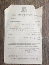 Raro documento palestinese convocato all&#39;imputato 1926 - $10.14