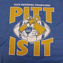 T Shirt Pitt Is It University Pittsburgh Panthers 1976 National Champs S... - £15.93 GBP