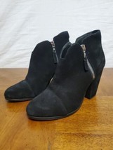 Rag &amp; Bone Margot Black Suede Bootie Side Zipper Heel Shoes Boots Size 7.5 - $55.12