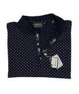 NEW Bobby Jones Collection Golf Shirt  XL  Navy With White Polka Dots  I... - £89.61 GBP