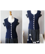 Vintage Maxi dress, 80s maxi dress, hippie dress, polka dot maxi dress,-... - £39.38 GBP