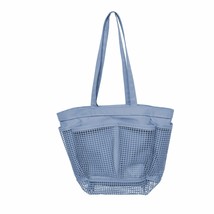 Portable Mesh Shower Caddy with 7 Pockets, Blue - $49.49