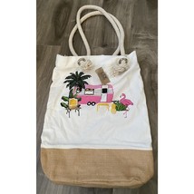 CTW Home Collection 17” Tall Flamingo Camper Tote Beach Bag/Dirty Clothe... - $18.76