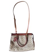 Coach Signature Logo Bond Bag Satchel Coated Canvas Brown Leather Purse ... - €135,41 EUR