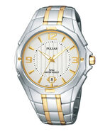 Pulsar PXH822 Men's Silver-Tone Dial Two-Tone Bracelet Stainless Steel W... - $54.00