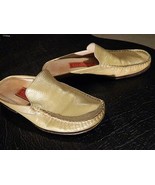 COLE HAAN Pebbled Ivory Metallic City Leather Loafer Womens Slip On Size... - $43.05 CAD