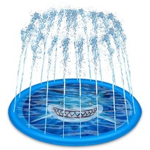 Kids Splash Pad 68-Inch, Adjustable Outdoor Water Play Sprinklers, Durable &amp; Fun - £32.76 GBP