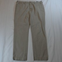 Polo Ralph Lauren 34 x 32 Khaki Recent Slim Fit Flat Front Chino Pants - £23.71 GBP