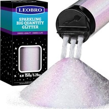 LEOBRO Holographic White Fine Glitter, 150G/5.29OZ White for - £13.59 GBP