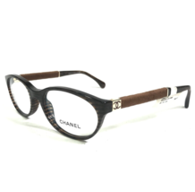 Chanel Eyeglasses Frames 3261 c.1442 Brown Gold Glitter Sparkly Round 51... - £250.25 GBP