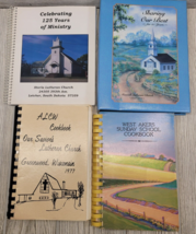 4 Cookbooks Recipe Church School Lutheran Ministry Wisconsin South Dk Kansas Vtg - £18.33 GBP