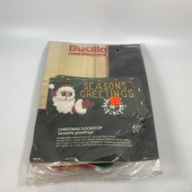 Bucilla Needlepoint Christmas Doorstop Seasons Greetings Kit 60554 Vinta... - $16.97