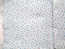 FABRIC Cranston Small Blue Flowers/Brown Stems on Baby Blue 1/2 Yard+ $6.50 - £5.13 GBP