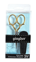 Gingher 3 1/2 Inch Goldhandle Epaulette Embroidery Scissors - $23.36