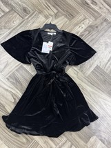 Lola Grace Women’s Size XS Black Above Knee Length Dress Velvet - $30.00