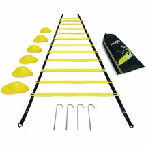 Yes4All Ultimate Combo Agility Ladder Training (Yellow) Set  Speed Agility Ladde - $26.59