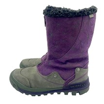 Ladies Merrell SilverSun Waterprooof Plum Suede Snow Boots Size 6 - £43.80 GBP