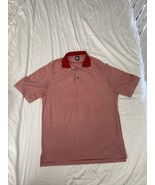 FOOTJOY GOLF POLO SHIRT -XL- RED WHITE STRIPED POLY FIREROCK COUNTRY CLUB - $25.98 CAD